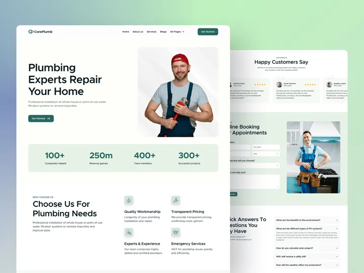 Coreplamb Plumbing Agency Website Template