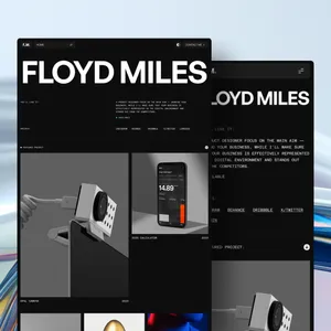 Floyd Miles Designer Portfolio Template Dark 