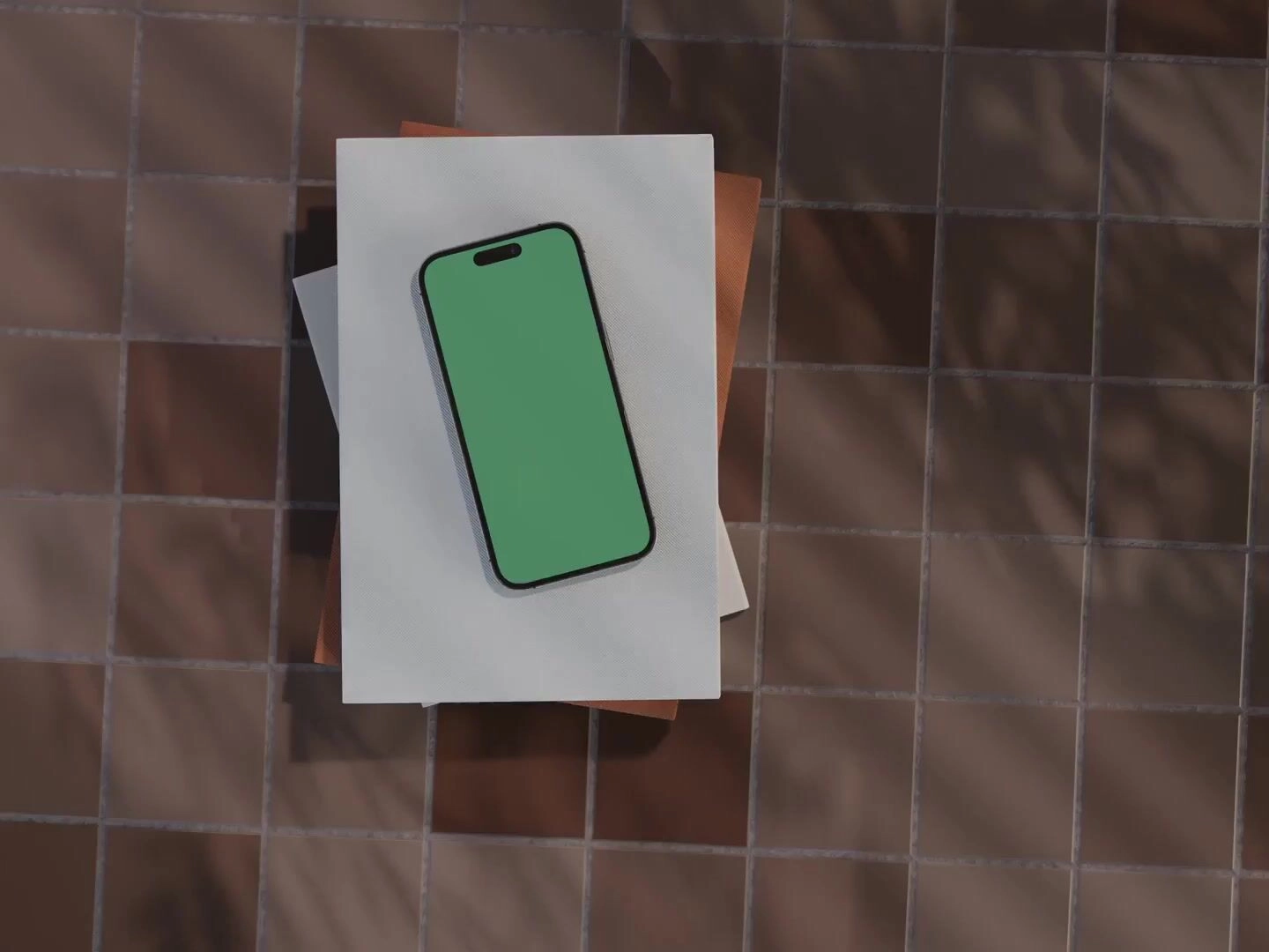 (TERRACOTTA) iPhone 14 - Animated mockup