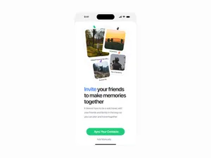 Travel App Invite screen