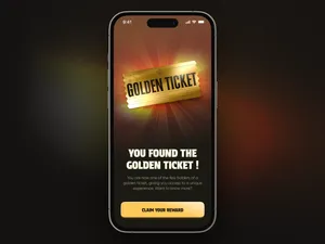 Willy Wonka's golden ticket - Game UI 🎫