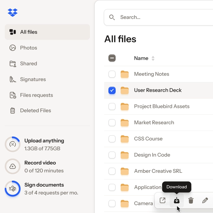 Dropbox Redesign