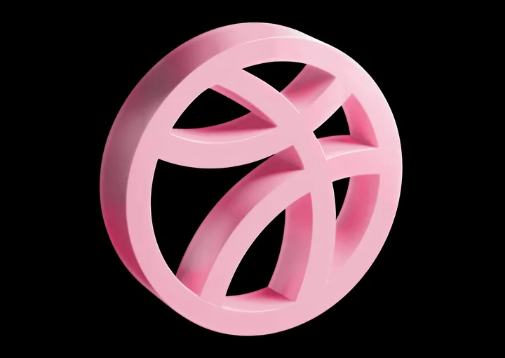 3D logo for Dribbble+