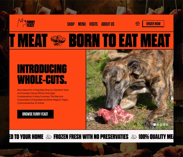 Concept Website Design for Meat shop