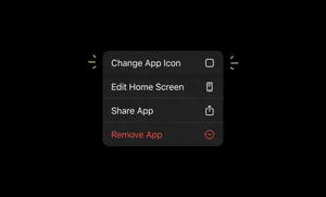 Change app icons on iOS with long press