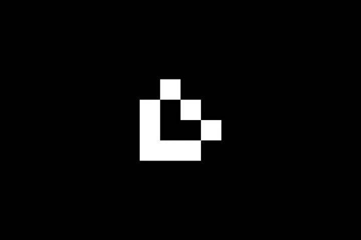 L Letter Pixel Logo Design