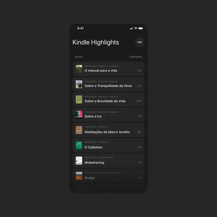 Kindle Highlights Concept