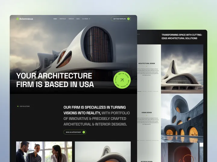 Axiom Nexus Architecture Agency website Template