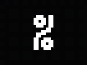 Pixel mono font '%'