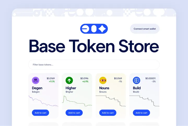 Base Token Store Front Page UI