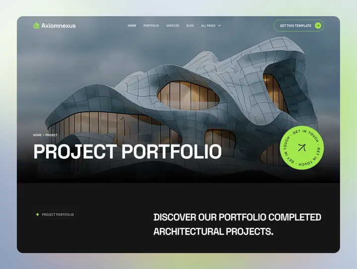 Axiom Nexus Architecture Agency website Template