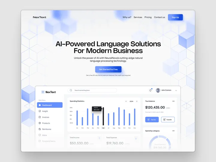 Landing Page Design 💙