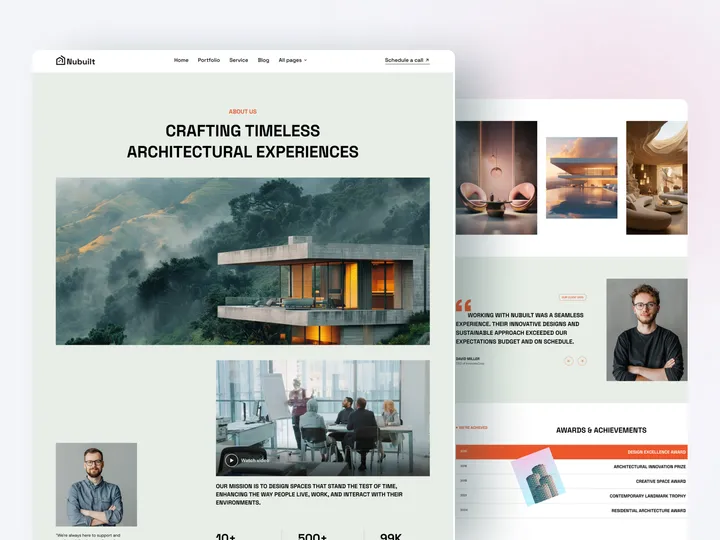 Nubuilt Architecture Agency Website Framer Templ